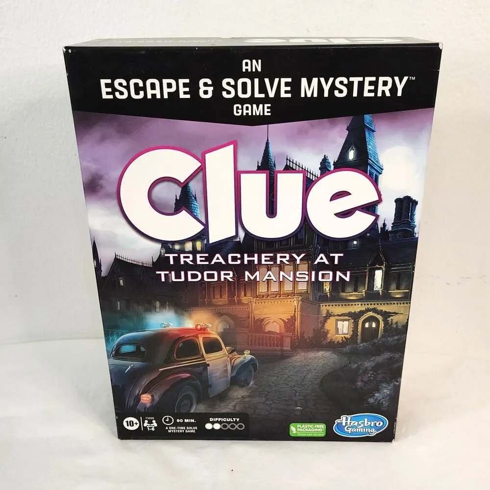Clue Treachery at Tudor Mansion Escape & Solve Mystery Game Hasbro 2022